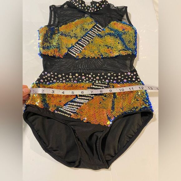 Glamour solo dance costume sequin rhinestoned embellished LC-large - Picture 5 of 9